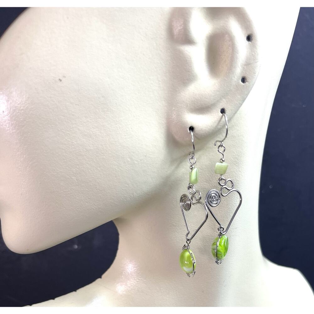 5 Pairs Handmade Earrings – Murano Style Glass & Rasta Bob Marley Design – Made - Picture 3 of 7
